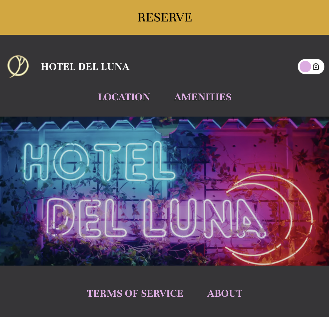 screenshot of Hotel Del Luna
